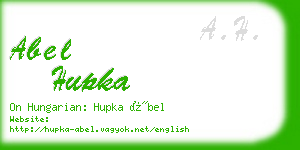 abel hupka business card